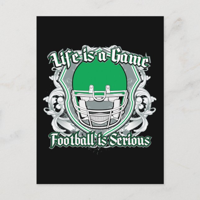 Cartão Postal Green do jogo de futebol (Frente)