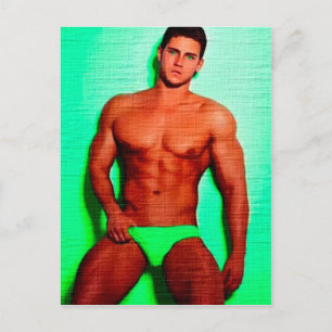 Cartão Postal Green Eyed Hunk LIM