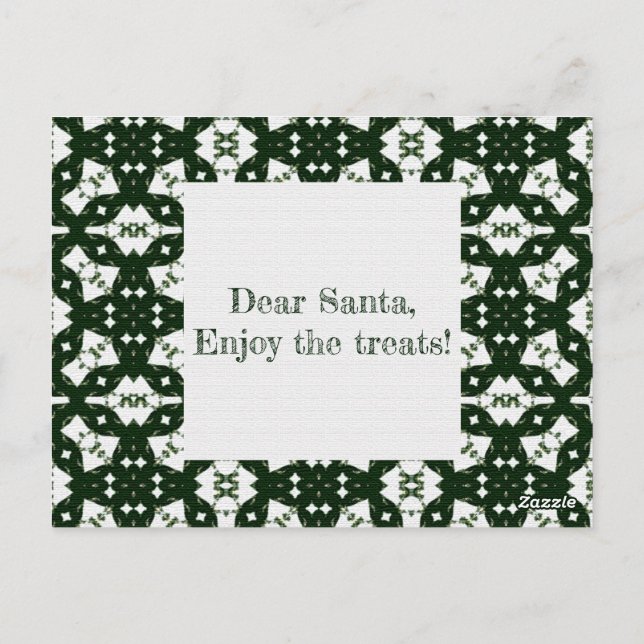 Cartão Postal Green Garland Natal (Verso)