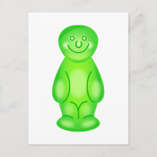 Cartão Postal Green Jelly Baby