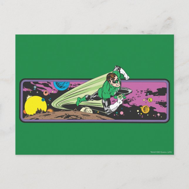 Cartão Postal Green Lantern in Space (Frente)