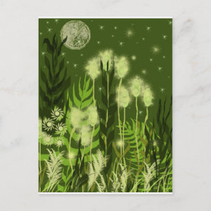 Cartão Postal Green Moon Fantasy