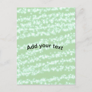 Cartão Postal Green pastel glitter sparkle name text boho retro 