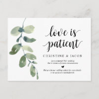Greenery, Amor é Paciente, Casamento Adiado