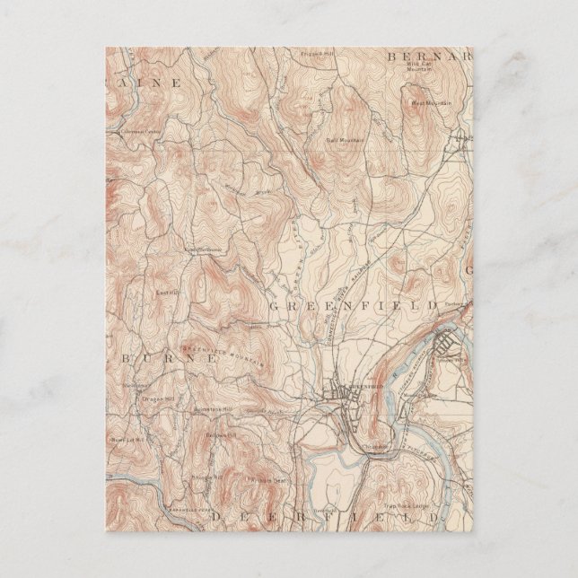 Cartão Postal Greenfield, Massachusetts (Frente)