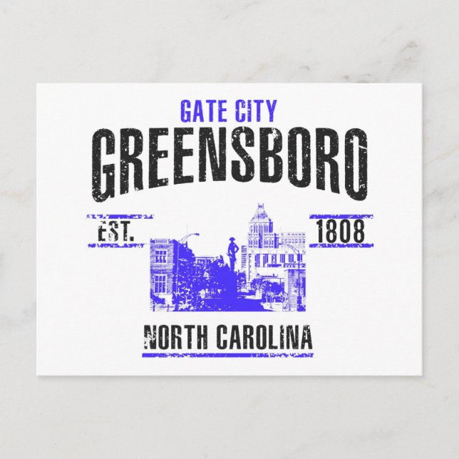 Cartão Postal Greensboro (Frente)