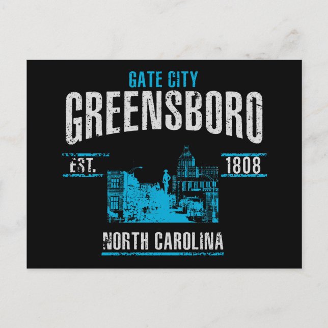 Cartão Postal Greensboro (Frente)