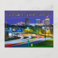 Cartão postal Greensboro da Carolina do Norte