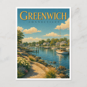 Cartão Postal Greenwich Connecticut Greenwich Harbor GeoSaga