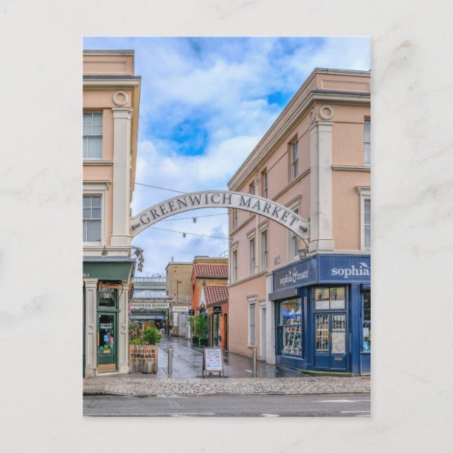 Cartão Postal Greenwich Market, Londres UK (Frente)