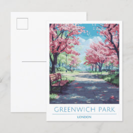 Cartão Postal Greenwich Park London Viagem da Inglaterra