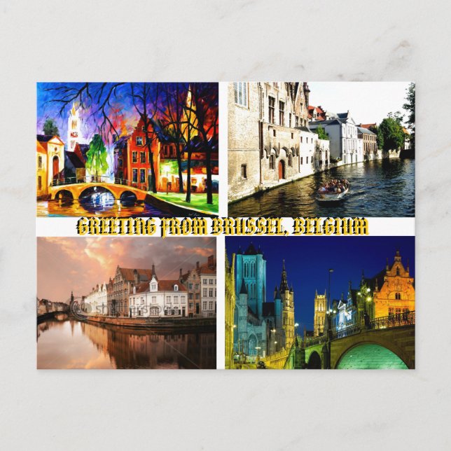 Cartão Postal GREETING DE BRUSSEL BELGIUM BYMojisola A Gbadamo (Frente)