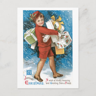 Cartão Postal Greeting Postcard with Vintage Image