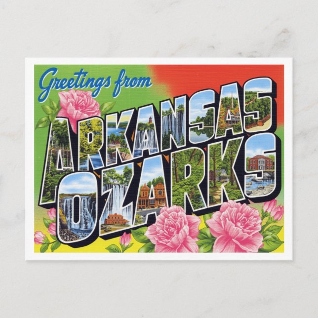 Cartão Postal Greetings from Arkansas Ozarks (Frente)