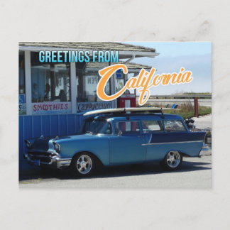 Cartão Postal Greetings from California Travel Postcard