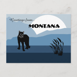 Cartão Postal Greetings from Montana State Slate Blues 
