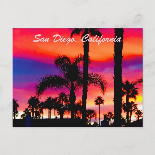 Cartão Postal Greetings from San Diego | Customizable  (Frente)