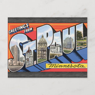 Cartão Postal Greetings From St. Paul Minnesota, Vintage