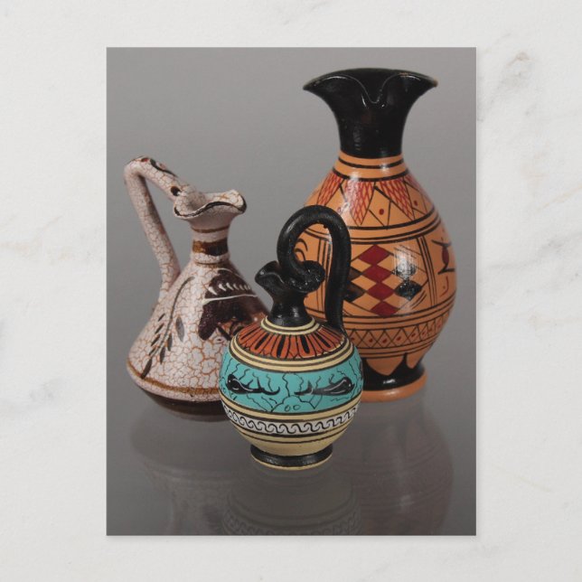 Cartão postal grego Vases 3 (Frente)