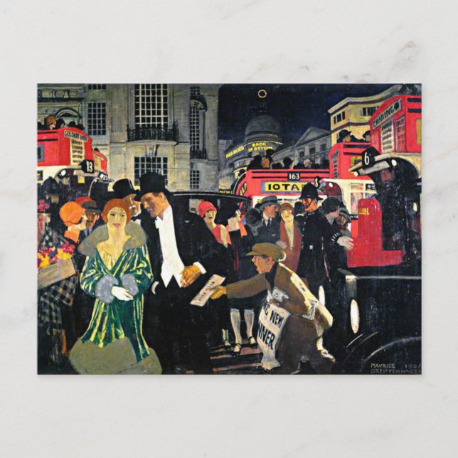 Cartão Postal Greiffenhagen - Londres: Piccadilly (Frente)