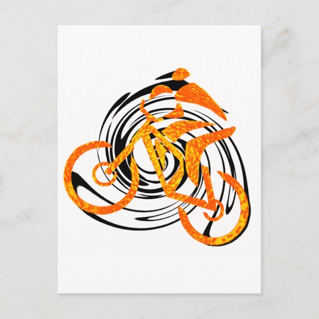 Cartão Postal Grelha Legal da bicicleta (Frente)