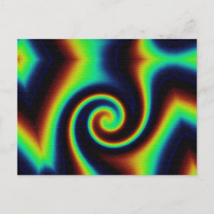 Cartão Postal Grelha Verde Azul