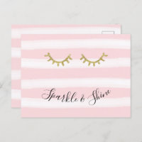 Grelhas Rosa Douradas Glitter Eyelashes