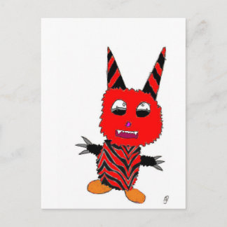 Cartão Postal Gremlin vermelho