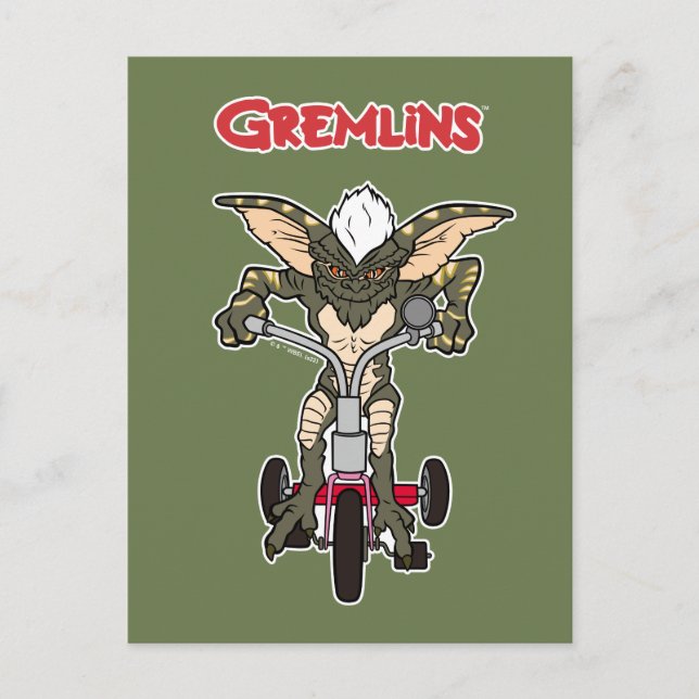 Cartão Postal Gremlins | Stripe Riding Tricycle (Frente)