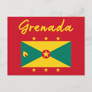 Cartão Postal Grenada Flag Grenadiano Caribe Carnaval Mas