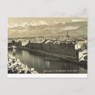 Cartão Postal Grenoble, vue generale des alpes