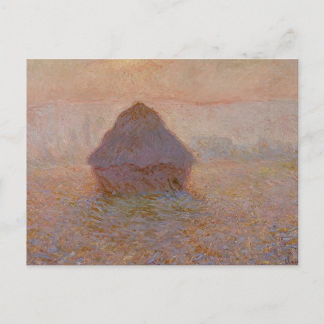 Cartão Postal Gretenstack de Claude Monet, Sun no Monte (1891) (Frente)