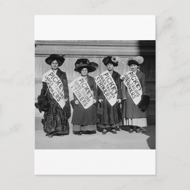 Cartão Postal Greve das Damas à Medida, 1910 (Frente)