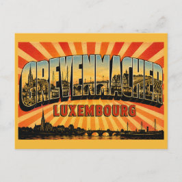 Cartão Postal Grevenmacher Luxemburgo Rio Mosela