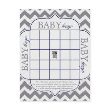 Grey Chevron com Panda Baby Bingo