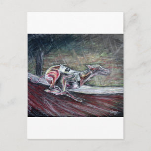Cartão Postal Greyhound, arte de corrida para esportes e amantes