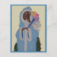 Greyhound com Pombo Branco