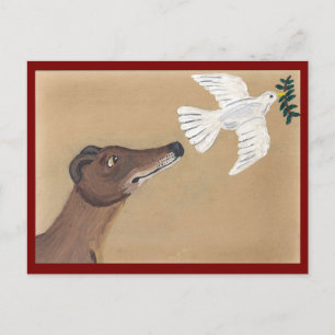 Cartão Postal Greyhound e Pombo