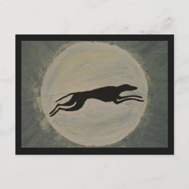 Cartão Postal Greyhound sob Lua Cheia (Frente)