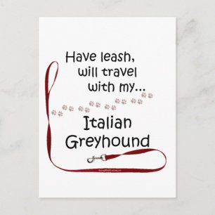 Cartão Postal Greyhound Viagem Leash