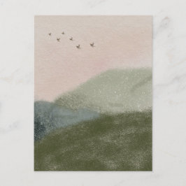 Cartão Postal Grief Mourning Loss Flying Birds In Mountains Card