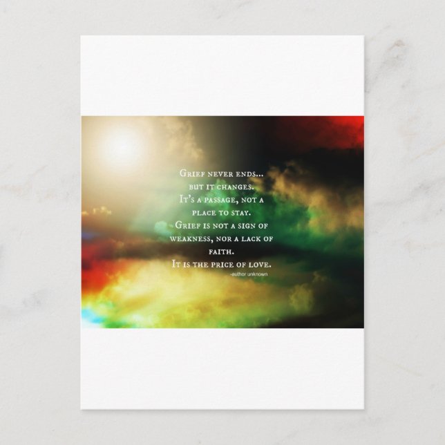 Cartão Postal GRIEF nunca termina (Frente)
