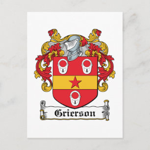 Cartão Postal Grierson Family Crest