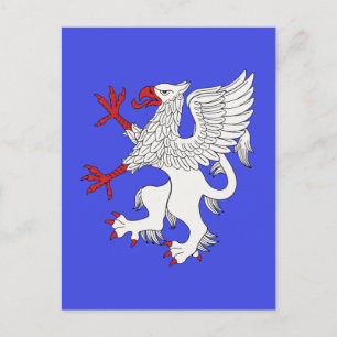 Cartão Postal Griffin Rampant Argent