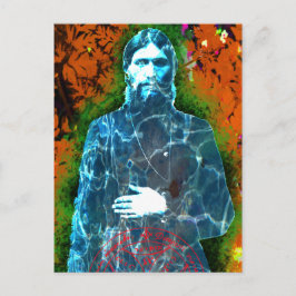 Cartão Postal Grigori Rasputin História Russa Louca Mística Monk