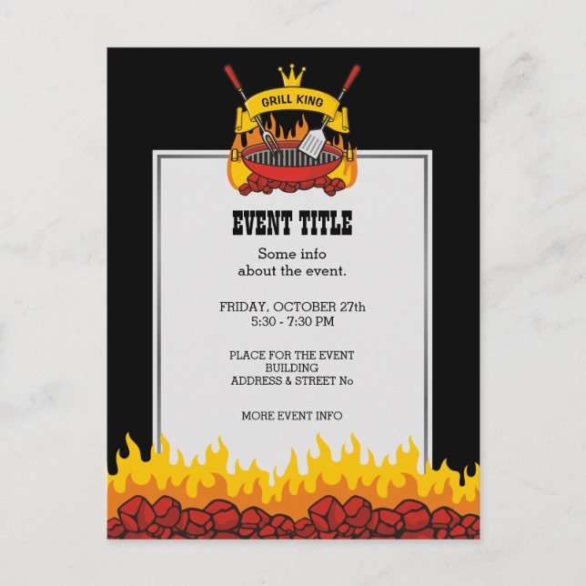 Cartão Postal Grill King (Frente)