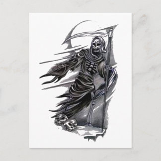 Cartão Postal Grim Reaper Levando Almas