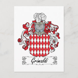 Cartão Postal Grimaldi Family Crest