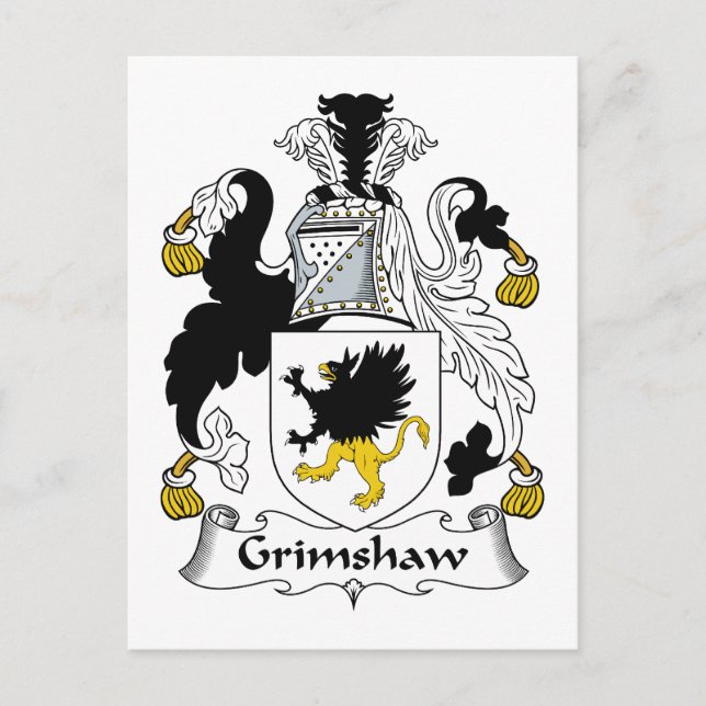 Cartão Postal Grimshaw Family Crest (Frente)