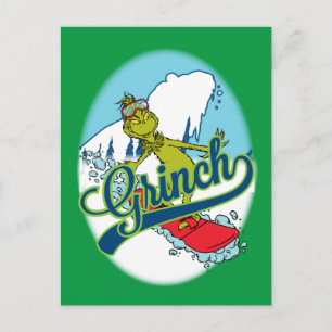 Cartão Postal Grinch Esquiando na Nieve